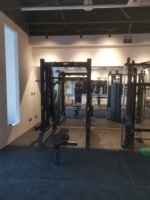 Machine Combinée Commerciale EM FITNESS Smith Squat Combo EM1028A en Acier, Rack d'Entraînement Multifonctionnel à Charge par Disques, Certifiée CE
