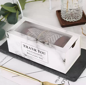 Hộp giấy kiểu ngăn kéo thân thiện với môi trường bán chạy cho bánh ngọt, kẹo và bánh cưới, với cửa sổ trong suốt. - Product Image 2