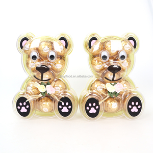 OEM vente en gros ravissant pot de dessin animé <span class=keywords><strong>petit</strong></span> ours composé de noix boules de chocolat lait amande boules de chocolat doré - Product Image 2