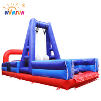 WINSUN Parque Infantil Interior/Exterior, Circuito de Obstáculos Inflable, Castillo Hinchable, Brincolín para Adultos
