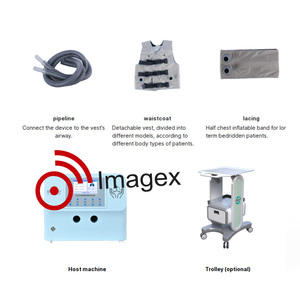 Equipo de rehabilitación médica Chaleco HFCWO Sistema de eliminación de vías respiratorias <span class=keywords><strong>para</strong></span> eliminación asistida de tos Eliminación de esputo Terapia física - Product Image 3