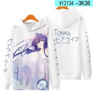 เสื้อฮู้ดลายพิมพ์อนิเมะสีดำสำหรับคอสเพลย์ตัวละครโทคิซากิ คุรุมิ/ไนท์แมร์ เลิฟ จากเรื่องเดทอะไลฟ์ ขายส่งสำหรับผู้ชาย ผู้หญิง และเด็ก - Product Image 6
