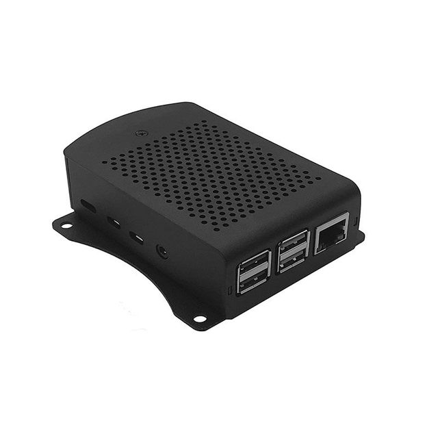 High Quality Custom Logo Aluminum Metal Raspberry Pi 4 Model B 4gb 8GB Case with Fan Cooling System Anodized Surface Treatment