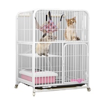 Clôture de clôture Portable pliable pour animaux de compagnie, petite et grande maison pour animaux de compagnie, cage à chat à trois couches
