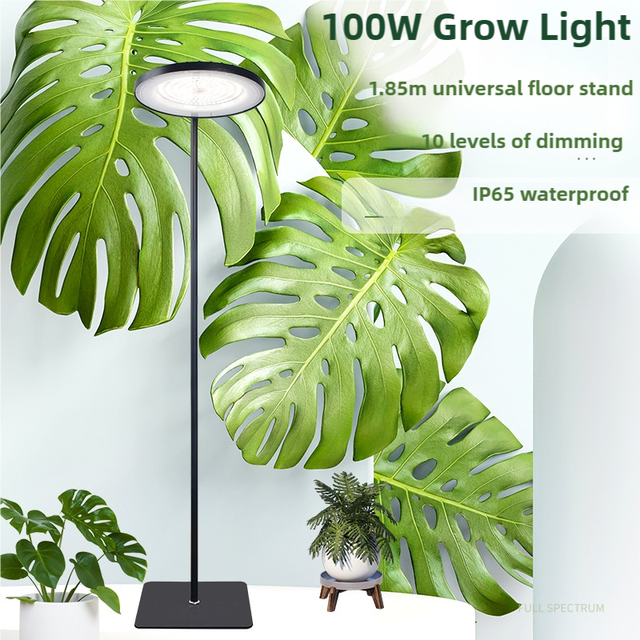 6/8/12H Timer 100W LED Grow Light with Full Spectrum Aluminum Construction IP65 Rated for Indoor Plants