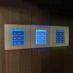 Lanbon L8 7 в 1 сенсорный ЖК-панель Переключатель WiFi mesh smart 1 gang 2 gang 3 gang переключатель поддержка голосового управления GOOGLE HOME Alexa Siri - Product Image 1