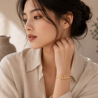Bracelet jonc double cygne en acier titane plaqué or pour femme, anti-ternissement, avec fermoir à ressort, bijou de mode de luxe, cadeau d'anniversaire