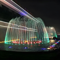 Fuente Comercial para Piscina Chaohua, Acero Inoxidable 304, Diseño Moderno, Control de Música LED para Exteriores, Duradera, 110V/220V, 1 Año de Garantía