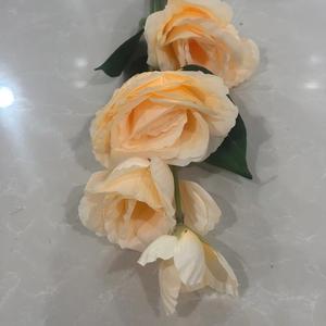 Vraies fleurs de roses artificielles rose fuchsia pour la décoration de la maison et de mariage, décoration de haute qualité - Product Image 5