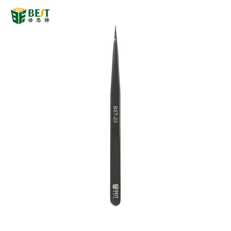Precision Anti-Static Stainless Steel Tweezers Set Electronics DIY Handy Phone Repair Hand Tools Industrial Curved Straight Tips · image 2