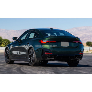 Parachoques trasero para coche BMW, kit de parachoques trasero de ABS con garganta trasera y soporte para serie 4 G26 425i <span class=keywords><strong>430i</strong></span> <span class=keywords><strong>M</strong></span> <span class=keywords><strong>Sport</strong></span> Sedan <span class=keywords><strong>2021</strong></span> + negro brillante - Product Image 2