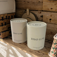 Boîte à bougie ronde en papier kraft de marque privée personnalisée Tube de papier d'emballage cylindrique pour pot et bouteille cadeau