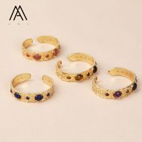 Bracelet en quartz naturel plaqué or avec griffe en laiton fait à la main pour la fête