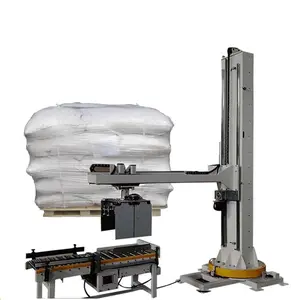 Box Palletizing Machine for Stacking Water Bottle Cartons and Palletizing Film Packs on Pallet