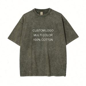 Design Men's Street Black Acid Wash <b>T</b> Shirt Oversized Cotton 300gsm Faded Old Washed Tshirt - Product Image 2