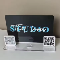 QR Code affichage médias sociaux signe miroir modèle médias sociaux QR Code acrylique Logo bloc support signe médias sociaux entreprise signe