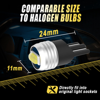 G-VIEW GS-T10 Led Canbus 10.5W 6500K Blanco Brillante Sin Errores CSP 7035 LED Luces Interiores Luces de Lectura