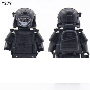 2024 Mini último militar fantasma especial policía estatuilla conjunto chaleco mochila cinturón arma bloque de construcción guerra personaje juguete - Product Image 4