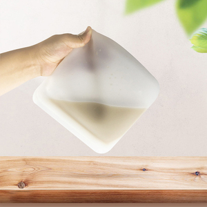 BPA-Miễn phí Silicone tái sử dụng Zip khóa chân không con dấu Túi lưu trữ thực phẩm thuận tiện thân thiện với môi căng nắp có nắp đậy nắp chai đóng cửa - Product Image 5