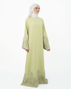 Cárdigan moderno SIPO Organza frente abierto Dubai Abaya Color sólido Eid ropa islámica musulmana para mujeres ropa musulmana tradicional - Product Image 2