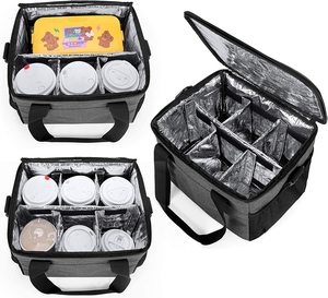 Multifunzionale riutilizzabile all'aperto Picnic insultato borse refrigeranti grige resistenti grandi borse per il pranzo isolate per il campeggio - Product Image 4