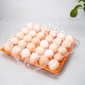 Shengyiyuan nampan telur sedang plastik 30 sel bahan PET cangkang kerang pemisah penutup Bawah mudah melepuh untuk penggunaan pertanian Supermarket - Product Image 3