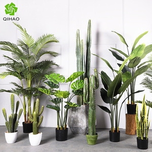 QIHAO Artificial Palm Tree Various Sizes Realistic Indoor Outdoor Decorative Plant For Home Wedding Props - Product Image 1