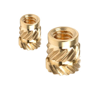 Tùy chỉnh M2.5 đúc Brass có khía chủ đề chèn 1/4 "20 UNC Brass chèn - Product Image 1