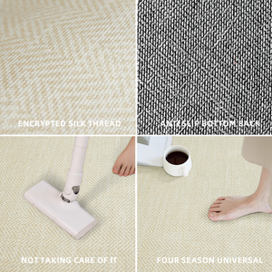All'ingrosso personalizzato Beige Tatami grande Non Slip Hotel camera da letto <span class=keywords><strong>crema</strong></span> stile tinta unita <span class=keywords><strong>tappeto</strong></span> Anti-macchia per soggiorno - Product Image 5