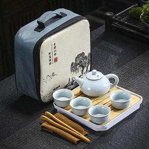 Wholesale Porcelain <strong>Chinese</strong> Gongfu <strong>Tea</strong> <strong>Set</strong> Portable <strong>Set</strong> With Gift Bag <strong>Tea</strong> Maker Custom logo Ceramic Pot Gift <strong>Sets</strong> - Product Image 3