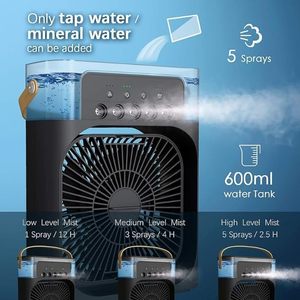 Ventilateur rafraîchisseur d'air évaporatif <span class=keywords><strong>portable</strong></span> 2-en-1 rechargeable par USB pour petits appareils électroménagers - Product Image 4