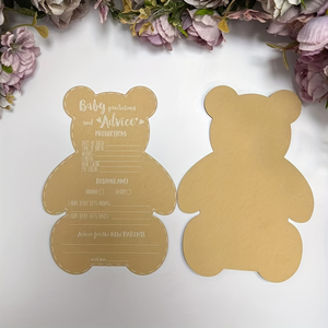 Großhandel Kraftpapier Junge oder Mädchen Babyparty-Spiele Aktivitäten-Karten Bärenförmige Vorhersage- und Ratskarten - Product Image 6