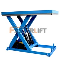 Plateforme élévatrice à ciseaux hydraulique manuelle portable CE 300 kg, chariot à plateau plat, mini chariot mobile en acier