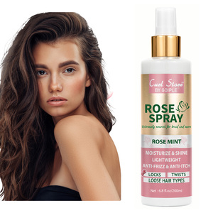 Su misura bassa MOQ 100% naturale acqua di Rose nebbia Anti crespo nutriente lisciante capelli rosa Spray siero per capelli per treccia - Product Image 1