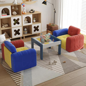 Sofá Infantil de Tela Colorida con Diseño Dopamina para Cuarto de Niños, Rincón de Lectura, Espacio Pequeño, Asiento Cómodo - Product Image 3