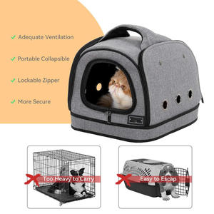 Sac à dos <span class=keywords><strong>de</strong></span> transport pour animaux <span class=keywords><strong>de</strong></span> compagnie multifonctionnel : modes face avant et sac à dos, rembourrage intérieur doux pour les aventures en plein air et les visites chez le vétérinaire - Product Image 3