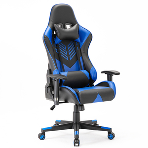 Vente en gros de chaises de sport électroniques en cuir PU bleu chaise d'ordinateur confortable <span class=keywords><strong>PC</strong></span> de jeu avec appui-tête - Product Image 2