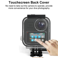 Étui étanche en plastique avec capuchon d'objectif de haute qualité et écran tactile pour caméra d'action Max, boîtier de protection pour la plongée avec rotation à 360 degrés