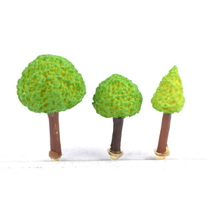 Arbres artificiels miniatures, modèles d'arbres verts en plastique, décorations paysagères en mousse haute simulation pour terrariums et plantes d'intérieur - Product Image 3