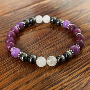 Pulsera de Piedra Natural con Cuentas de Vidrio Coloridas, Estilo Viral Profesional para Redes Sociales, Apoyo a Lotes Mixtos para el Chakra de la Garganta - Product Image 4