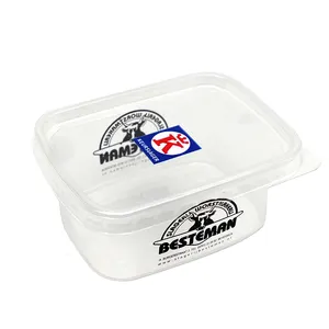 150ml Stapelbare durchsichtige Plastikbutterkäse-Eis verpackungs box mit Deckel