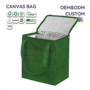 Bolsa Térmica para Almuerzo de Aluminio Aislada Promocional, Bolsa Térmica Plegable Impermeable para Entrega de Comida, Ecológica, 30L - Product Image 1