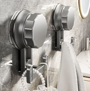 Gantungan handuk vakum kuat, rak handuk kait tanpa perekat, dinding dapur kamar mandi, tanpa tanda dapat digerakkan - Product Image 4