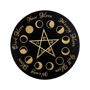 Planche à <span class=keywords><strong>pendule</strong></span> en bois Tailai 6-8 pouces-Tableau à messages métaphysiques avec nœuds et phases lunaires pour fournitures d'autel Wiccan - Product Image 4