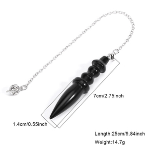 Pendentifs Pointe de Pierre Naturelle Chaude, Pendentifs Égyptiens en Cristal de Quartz pour la Divination, la <span class=keywords><strong>Radiesthésie</strong></span>, la Méditation Spirituelle PD023 - Product Image 6