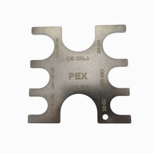 PEX Crimping Tool Go No Go Gauge 3/8 1/2 3/4 1 Inch Pipe Size Checker Metal Gauge for Plumbing Installation - Product Image 1