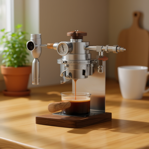 Máquina de Espresso Manual, Cámara de 25g, 85ml, 16 Bares de Presión, Caldera Integrada, Diseño Industrial de Acero Inoxidable - Product Image 2
