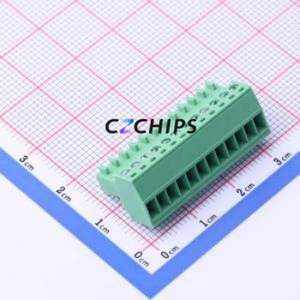 DB2EK-2.54-12P-GN-S Plug-in Terminal Block P=2.54mm Connector Male Plug 1x12P 2.54mm Green - Product Image 1