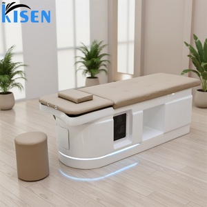 เตียงสระผมแบบหนักพิเศษ Kisen พร้อมอุปกรณ์สปาหัว เตียงนวดทนทาน พร้อมไฟ LED บำบัดด้วยแสงและไอน้ำ ฟังก์ชั่นเตียงแบบปรับแต่งได้ - Product Image 1