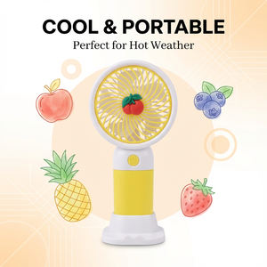 2026 定制迷你有刷电机塑料轻便便携式手持风扇可充电电池英文户外使用散装 - Product Image 4